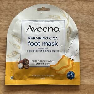 Aveeno Repairing CICA Foot Mask with Prebiotic Oat and Shea Butter, 1 Pair